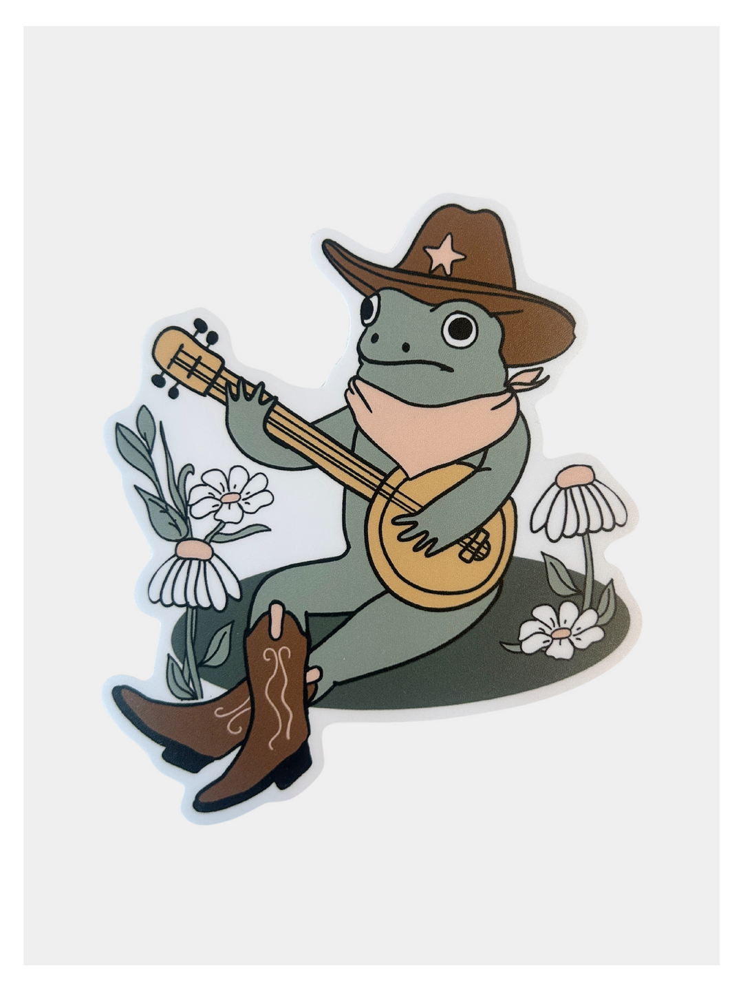 Frog Playing Banjo Sticker