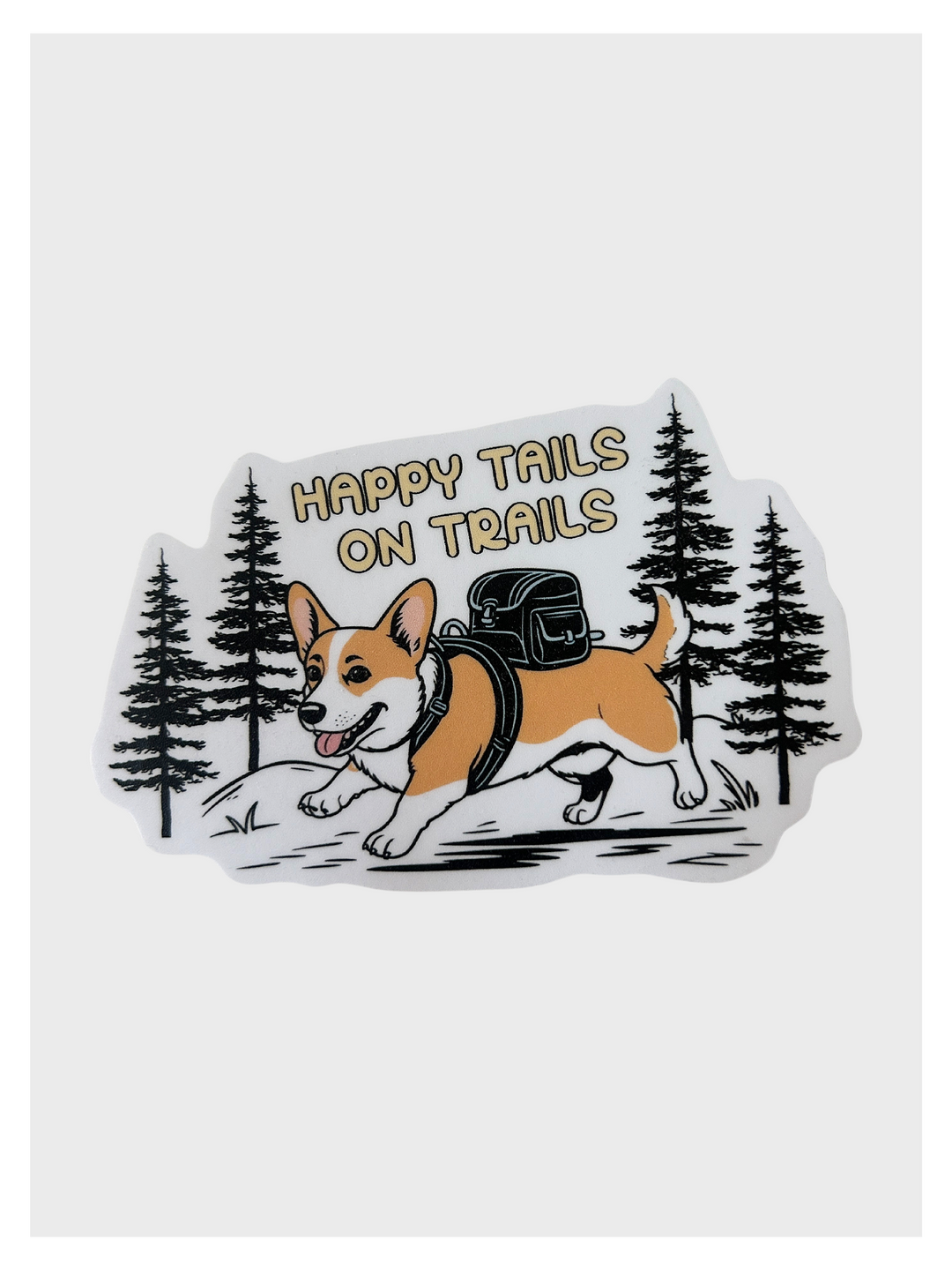 Happy Tails on Trails Sticker