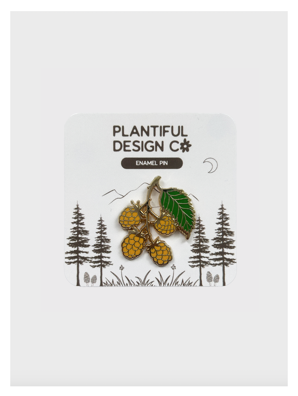Salmon Berry Enamel Pin