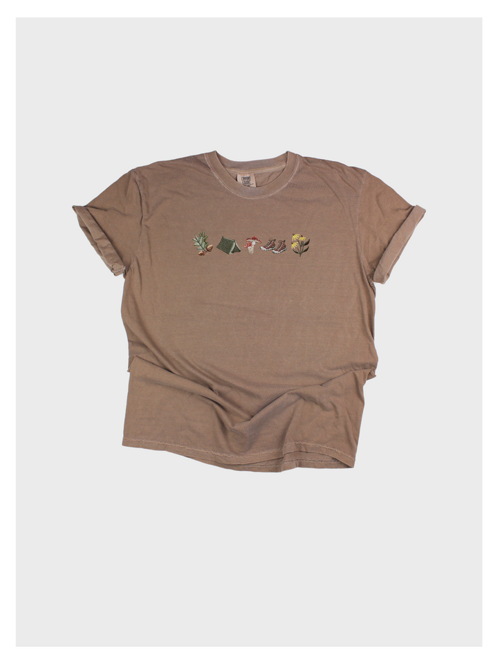 Camping Embroidered Tshirt