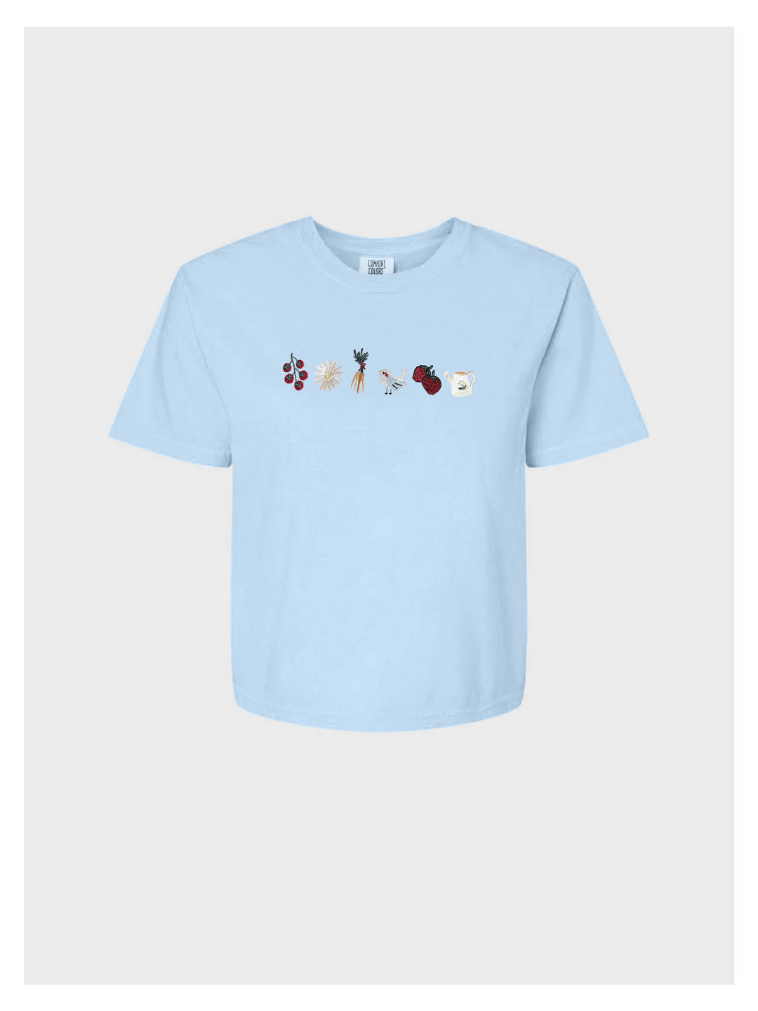 Cottagecore Garden Women's Boxy Embroidered Tshirt