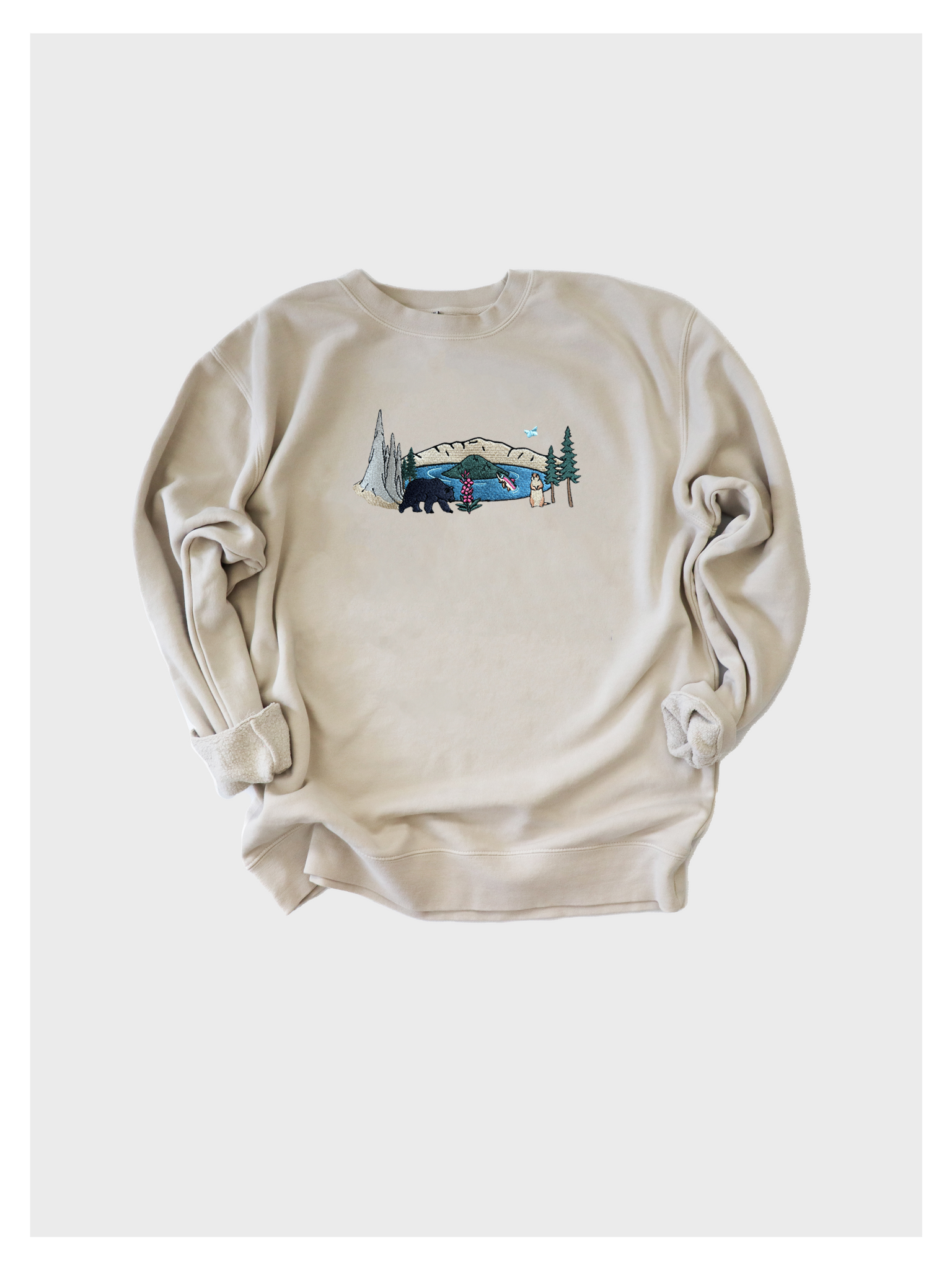 Crater Lake Field Guide Embroidered Sweatshirt