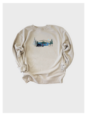 Crater Lake Field Guide Embroidered Sweatshirt