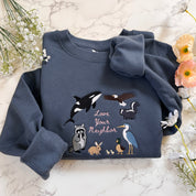 Love Your Neighbor Embroidered Sweatshirt