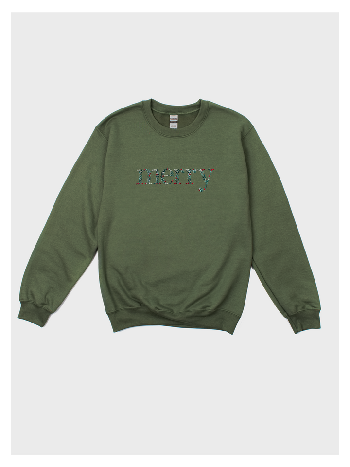 Floral Merry Christmas Sweatshirt