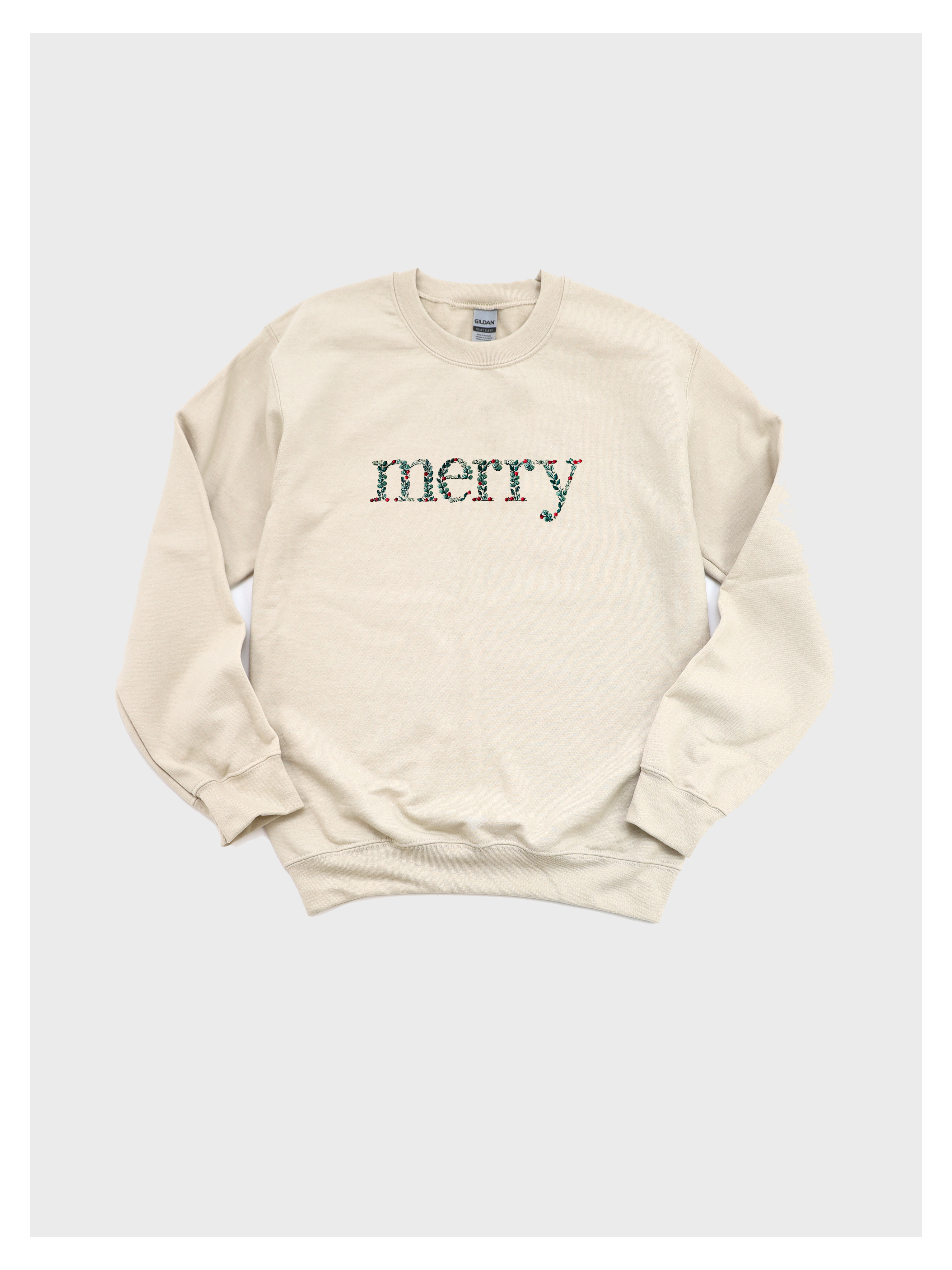 Floral Merry Christmas Sweatshirt