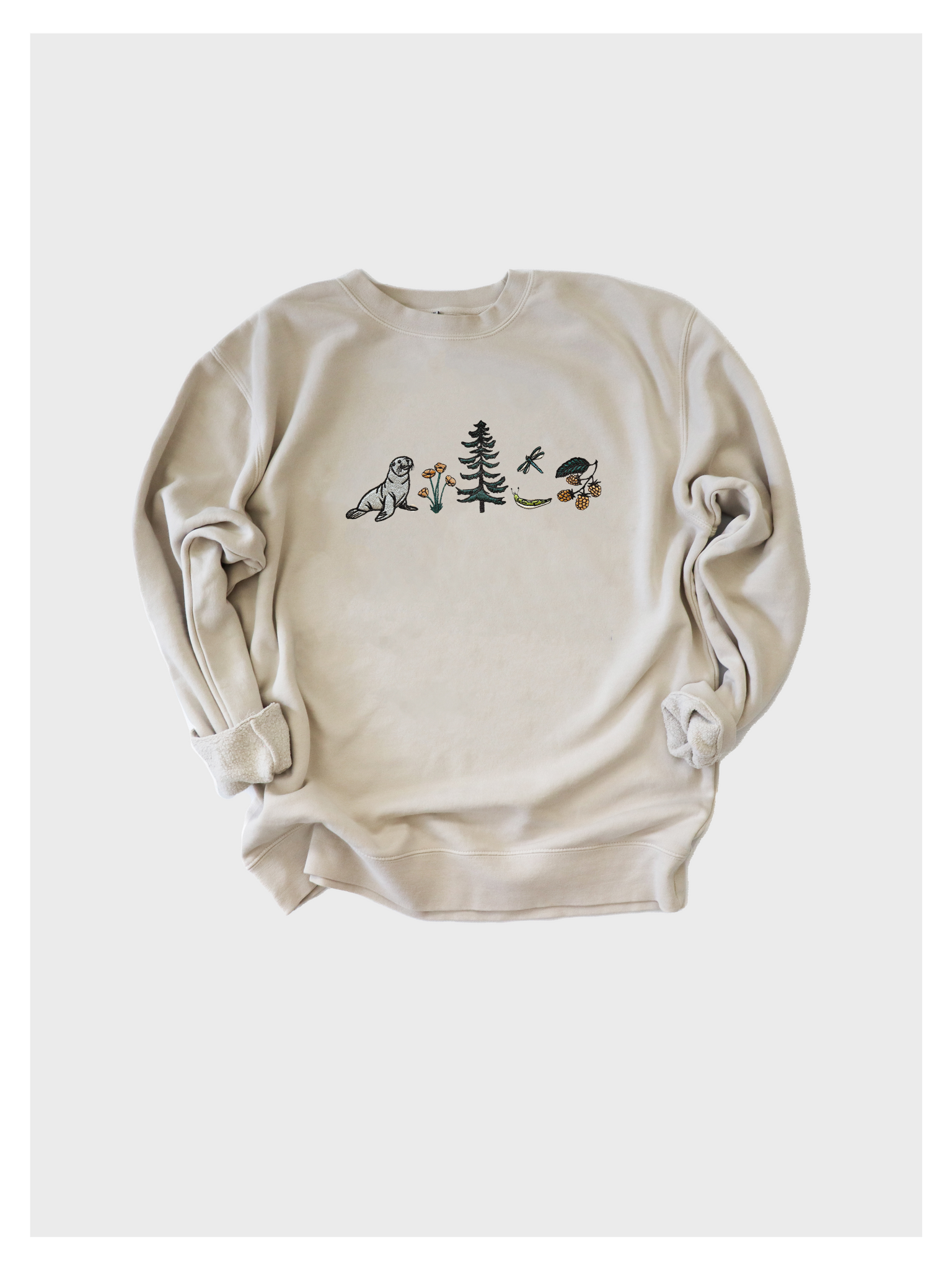 Olympic Peninsula Field Guide Embroidered Sweatshirt