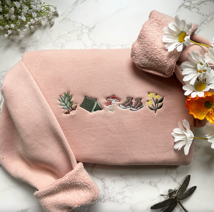 Camping Embroidered Sweatshirt