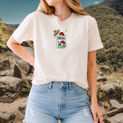 Vintage Mushroom Jar Embroidered Tshirt