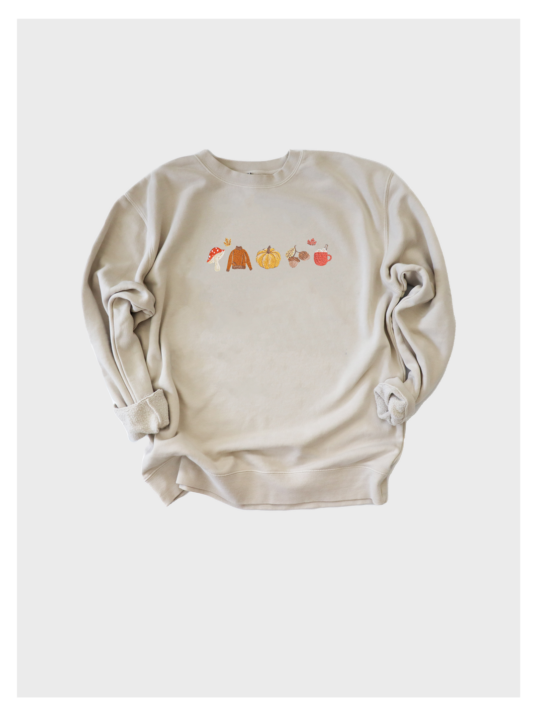 Cozy Autumn Embroidered Sweatshirt