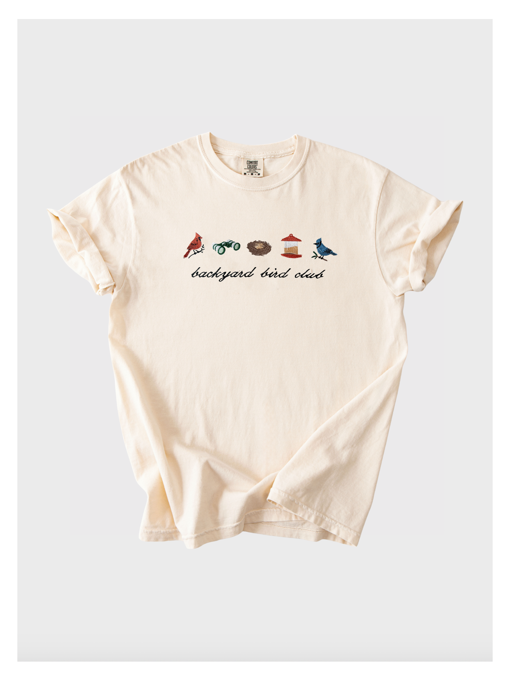 Backyard Bird Club Embroidered Tshirt