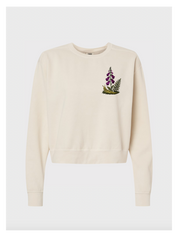 Banana Slug & Foxglove Women's Embroidered Sweatshirt