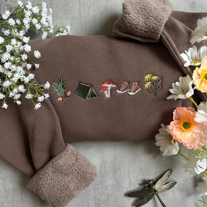 Camping Embroidered Sweatshirt