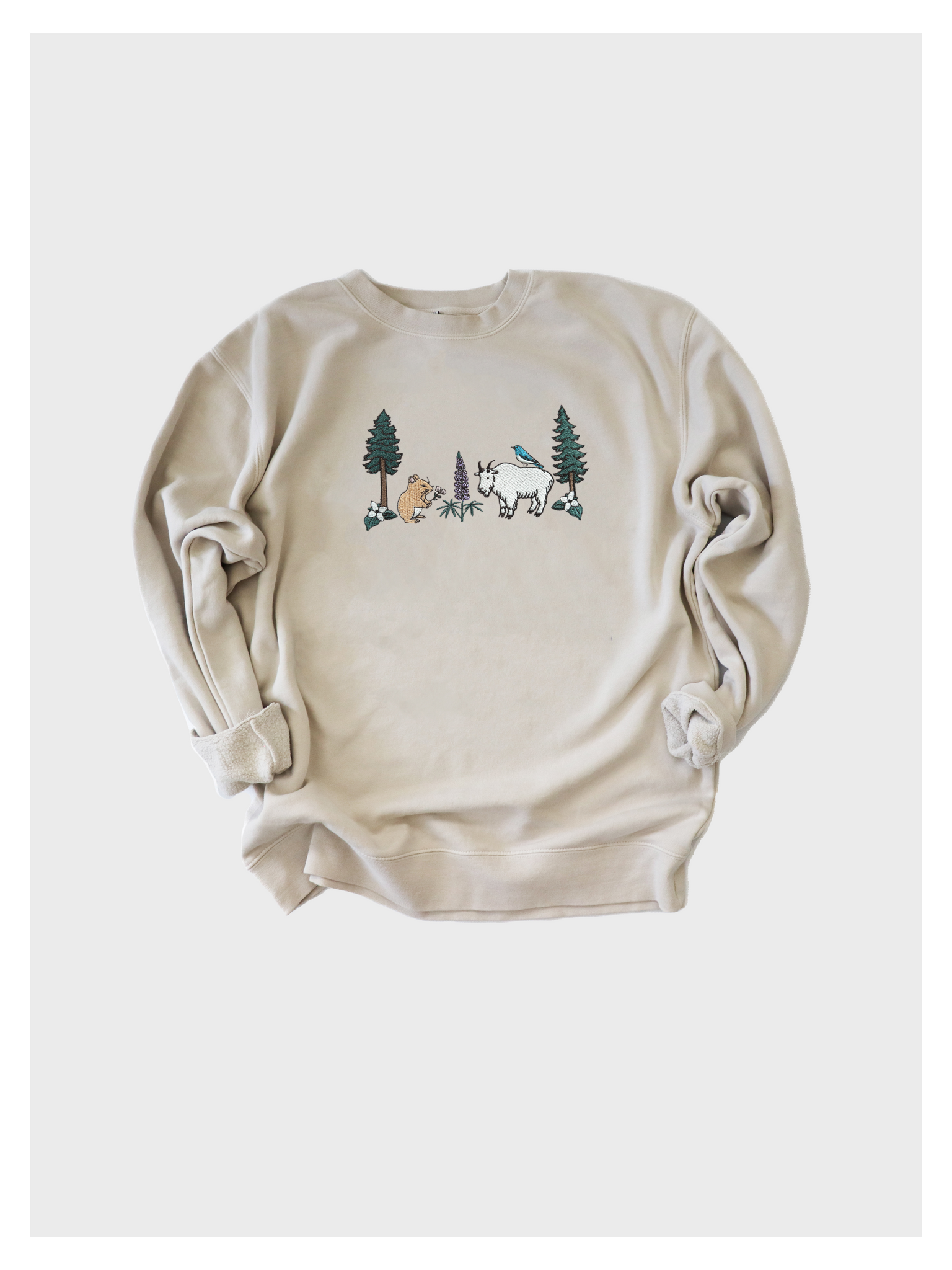 Cascade Mountains Field Guide Embroidered Sweatshirt