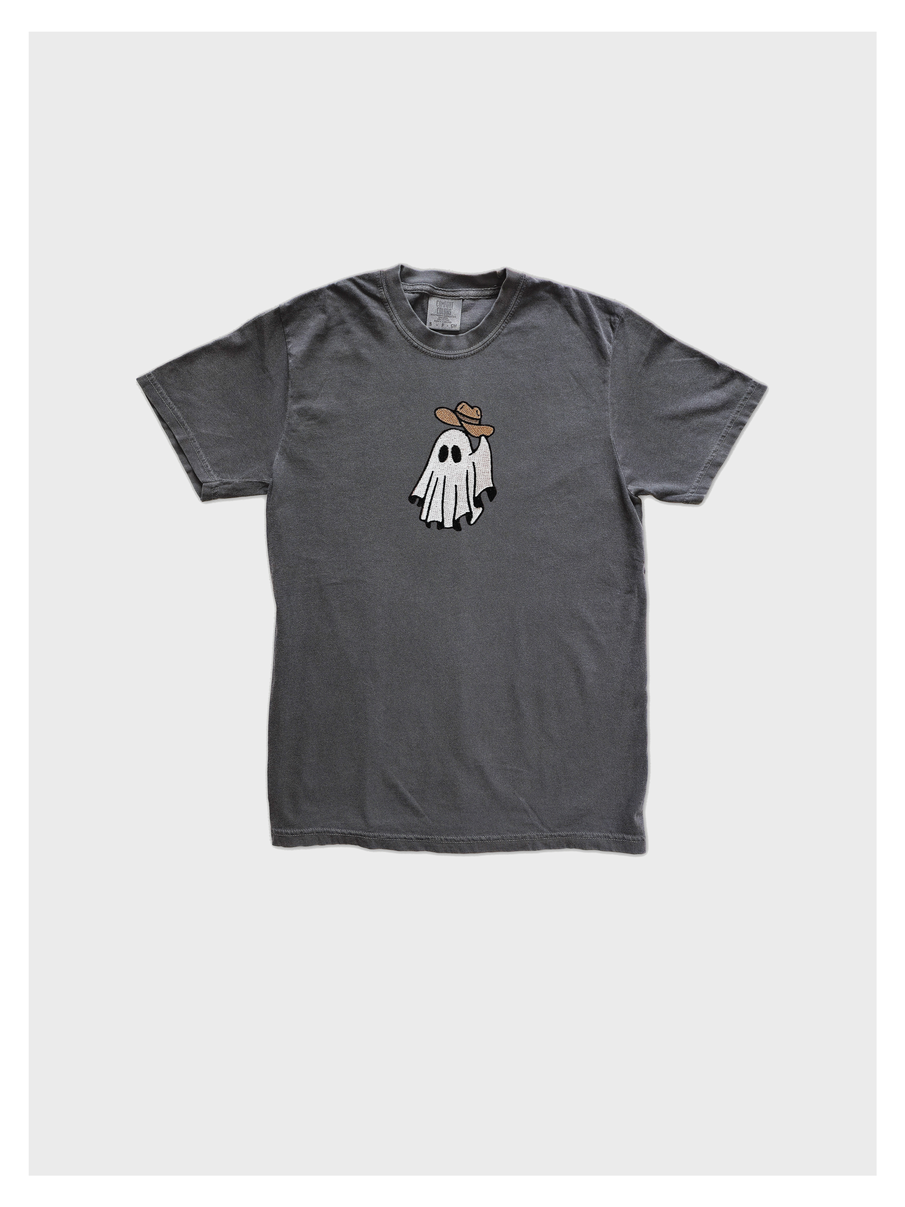 Ghost Cowboy Halloween Embroidered Tshirt