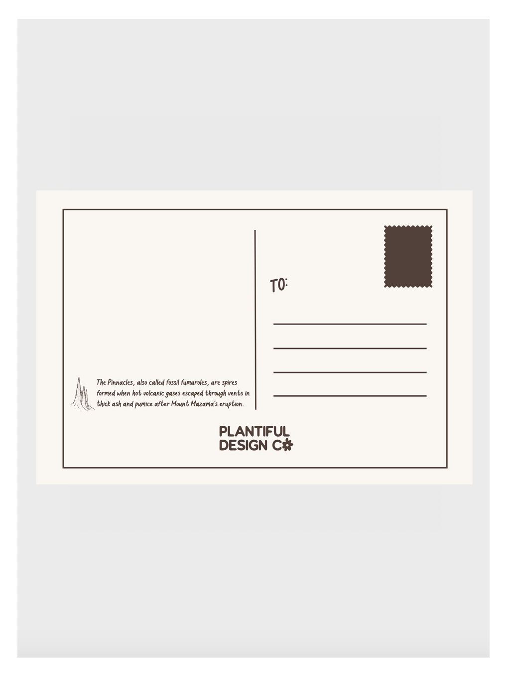 Crater Lake Field Guide Post Card