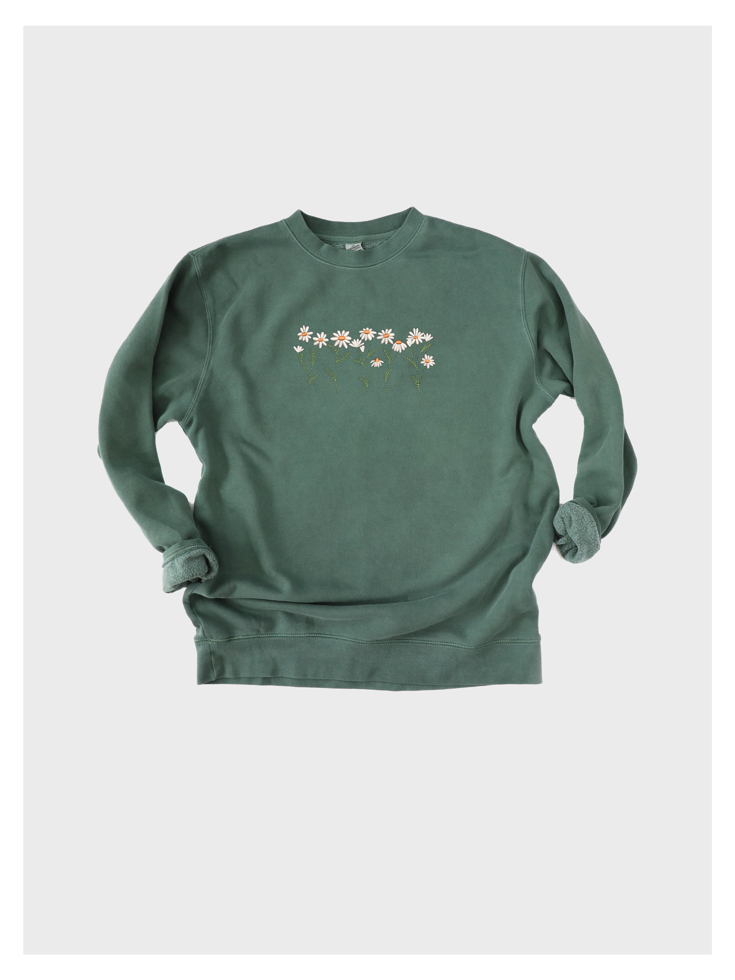Daisy Floral Embroidered Sweatshirt