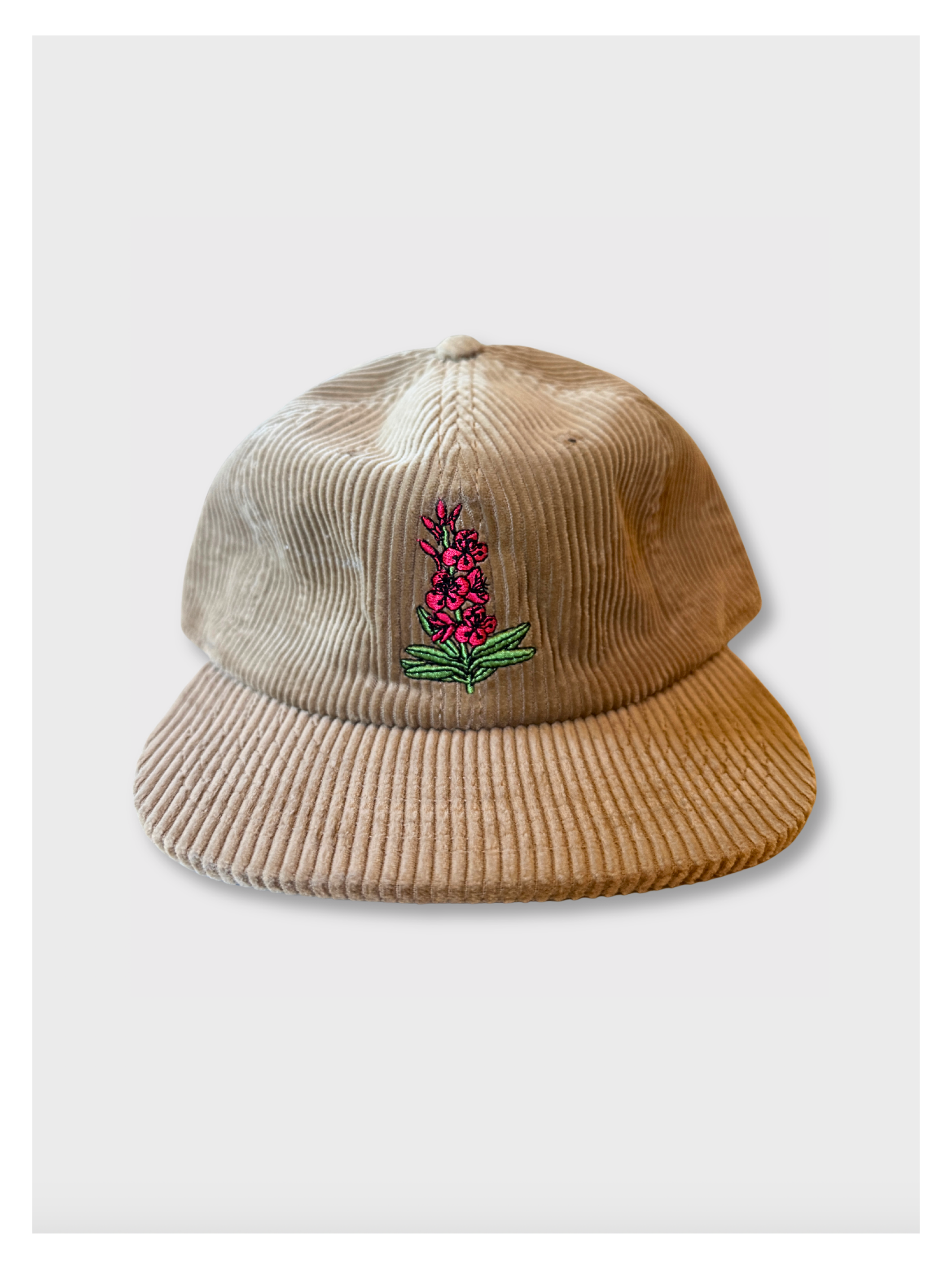 Fireweed Embroidered Corduroy Hat