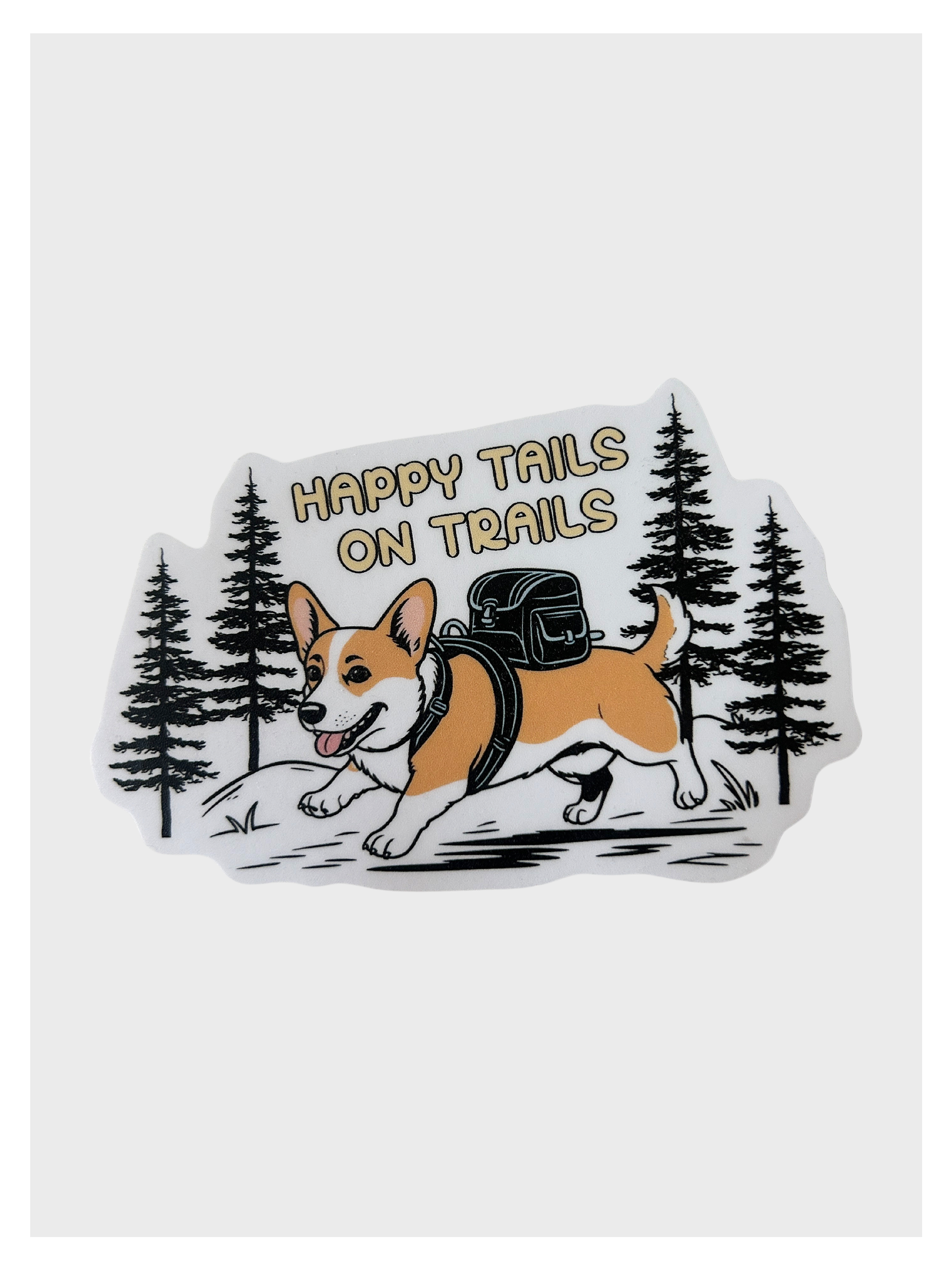 Happy Tails on Trails Sticker