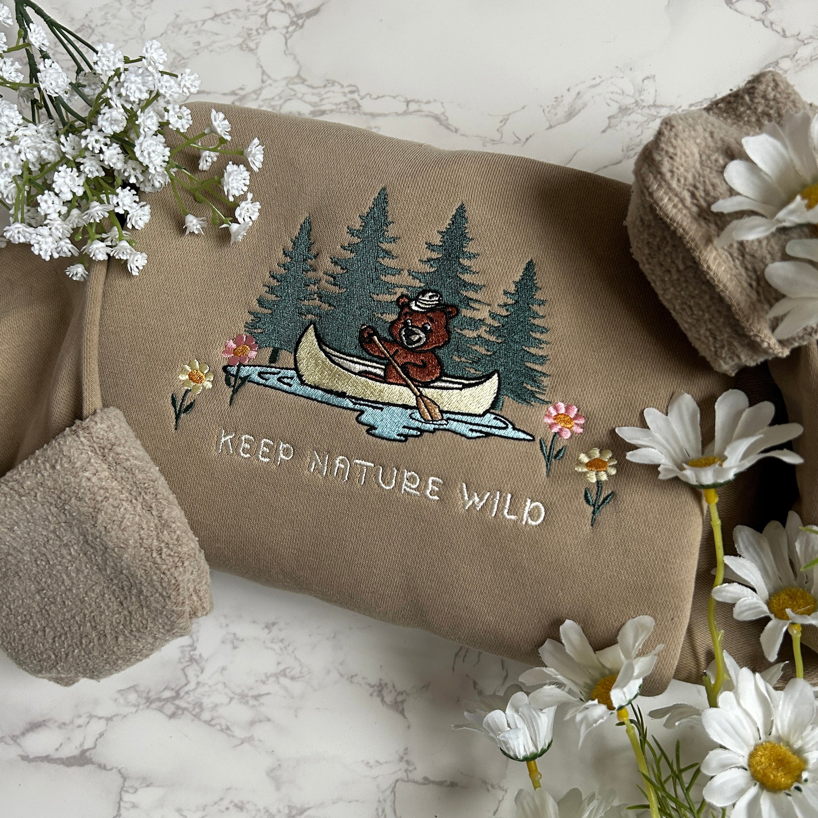 Keep Nature Wild Embroidered Sweatshirt