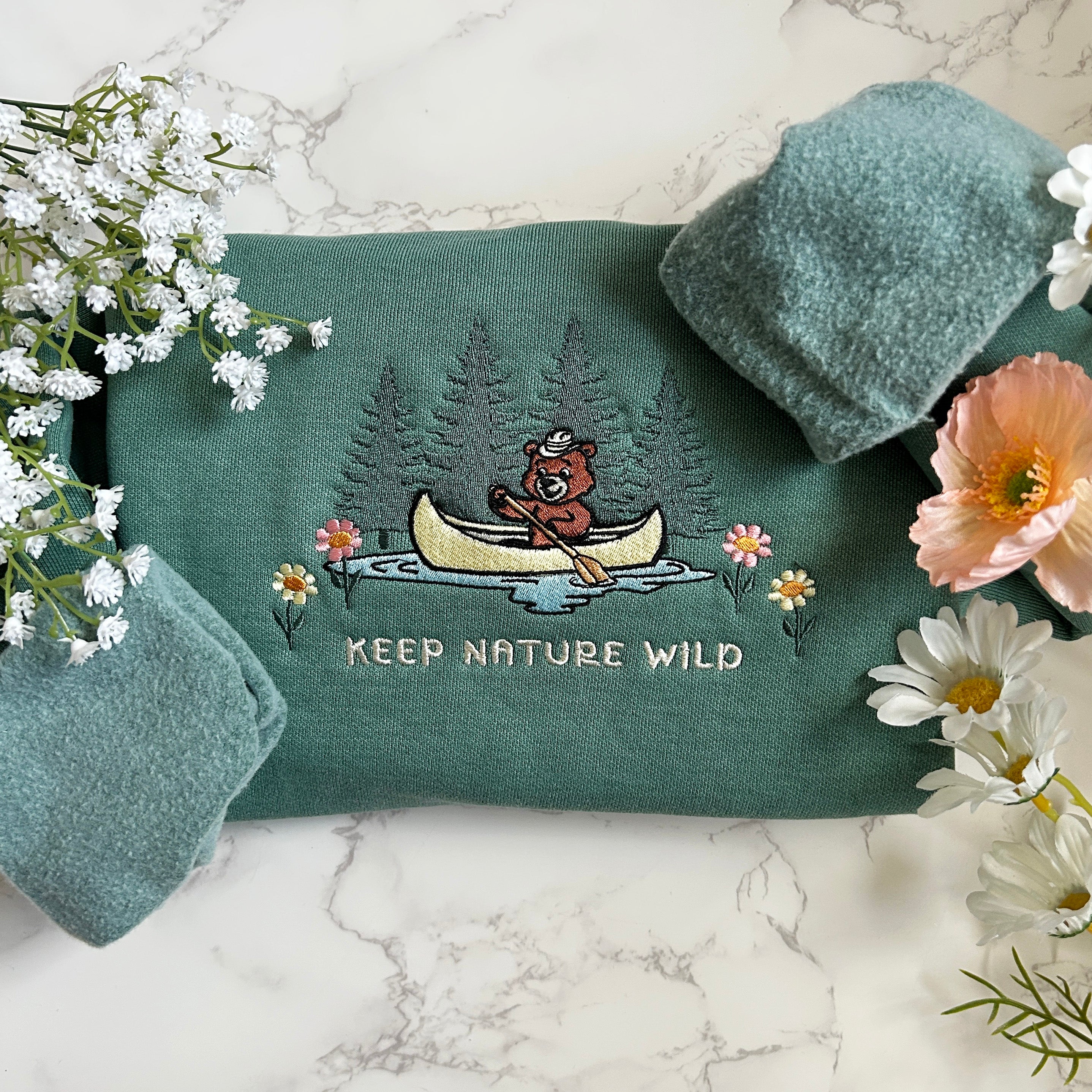 Keep Nature Wild Embroidered Sweatshirt