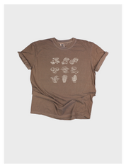 Edible Mushrooms Embroidered Tshirt
