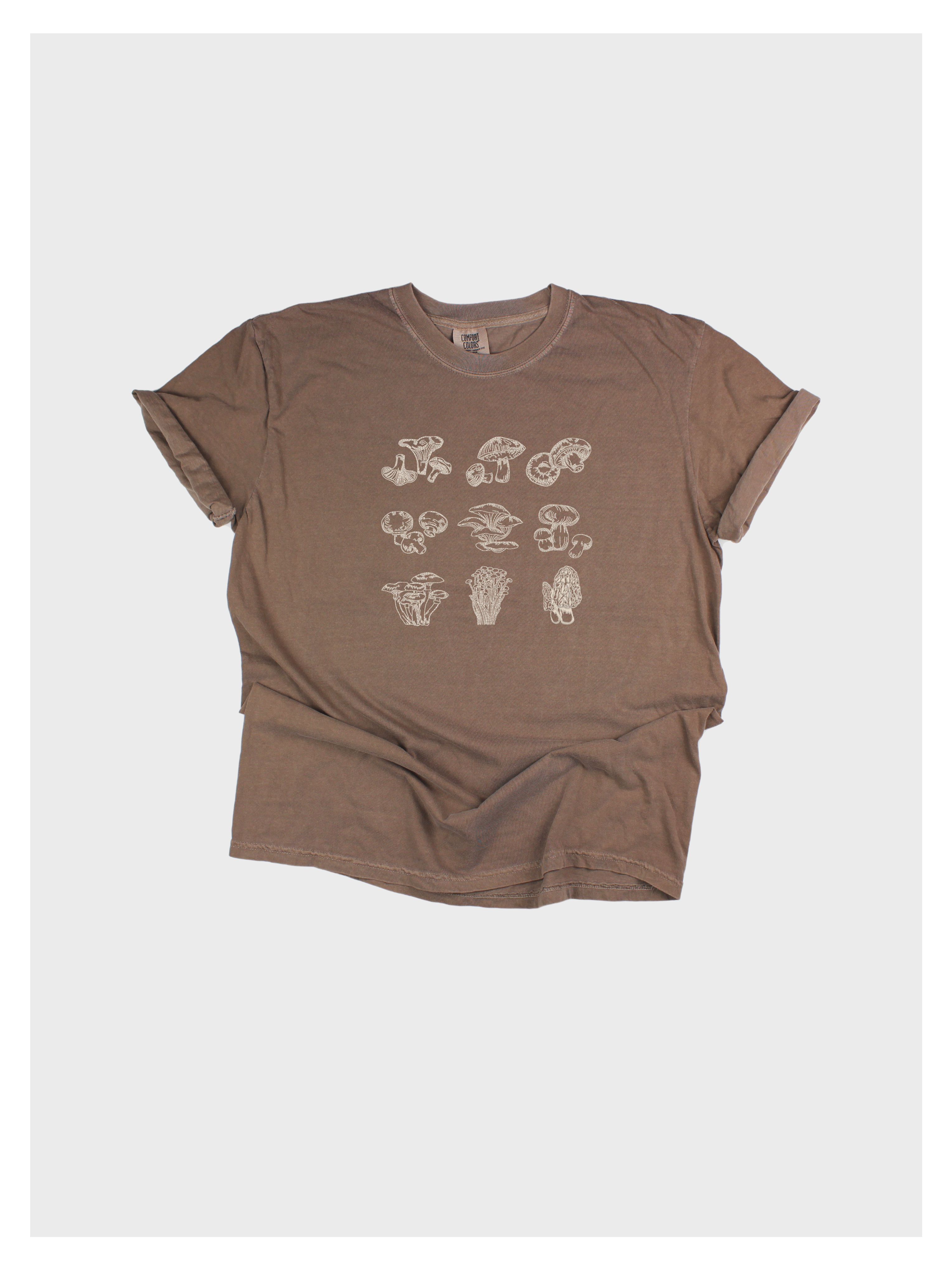 Edible Mushrooms Embroidered Tshirt