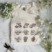 Edible Mushrooms Embroidered Tshirt