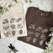 Edible Mushrooms Embroidered Tshirt