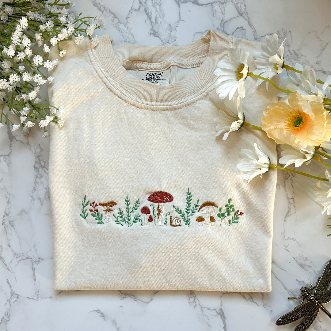 Mushroom Embroidered Tshirt