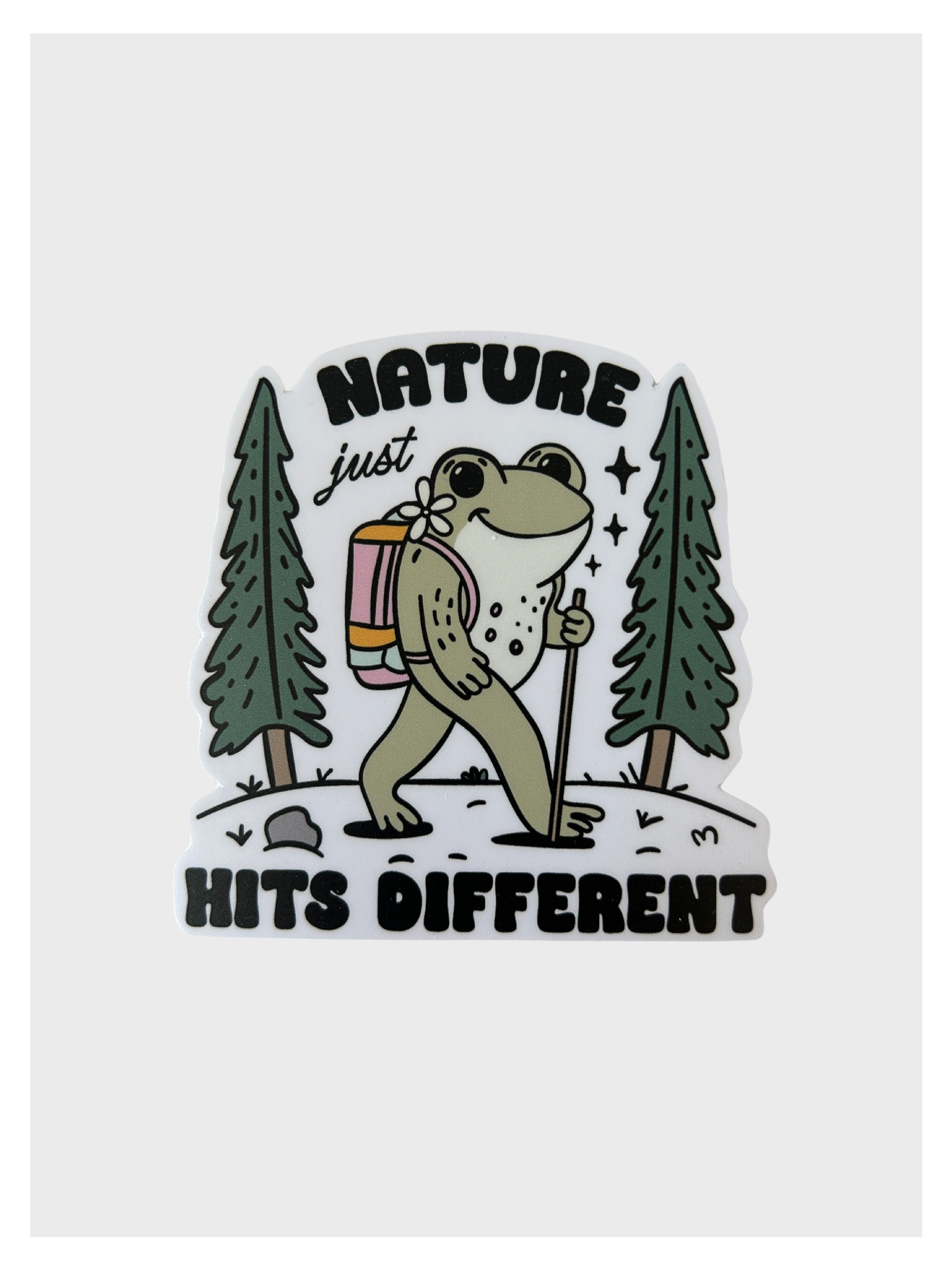 Nature Hits Different Sticker