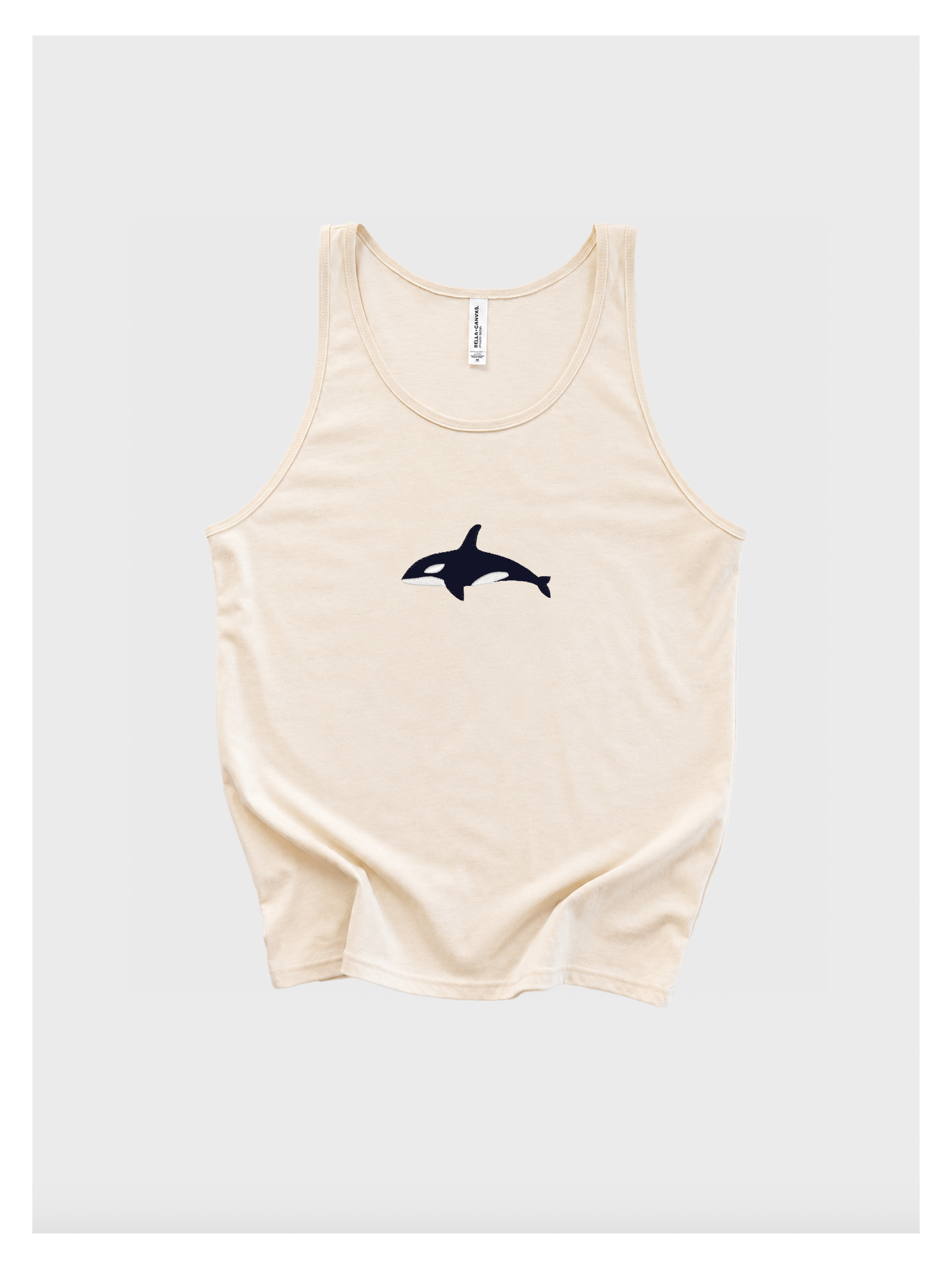 Orca Whale Embroidered Tank Top