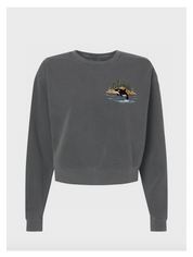 Orca Whale Left Chest Embroidered Women's Sweatshirt