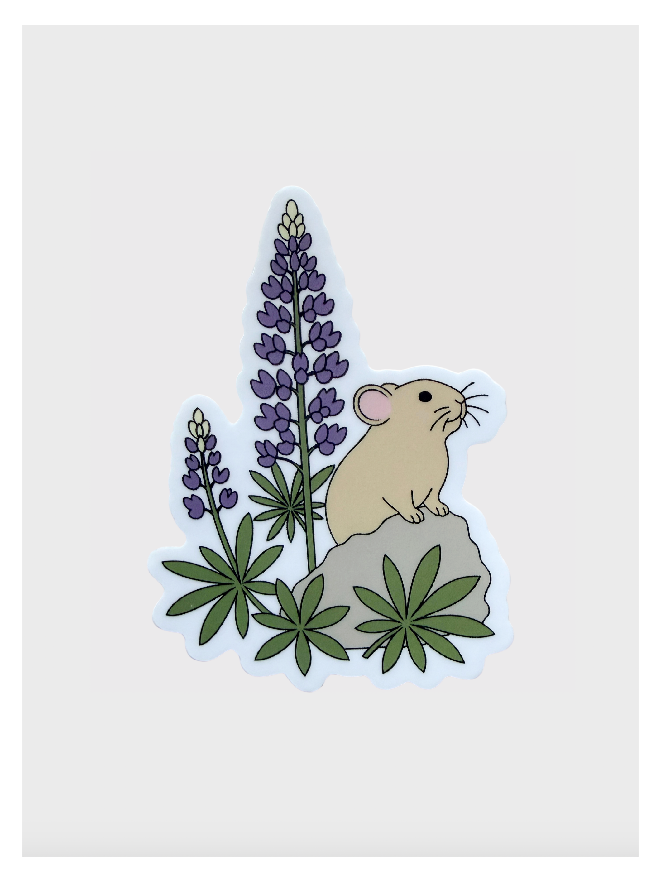 Pika & Lupine Sticker