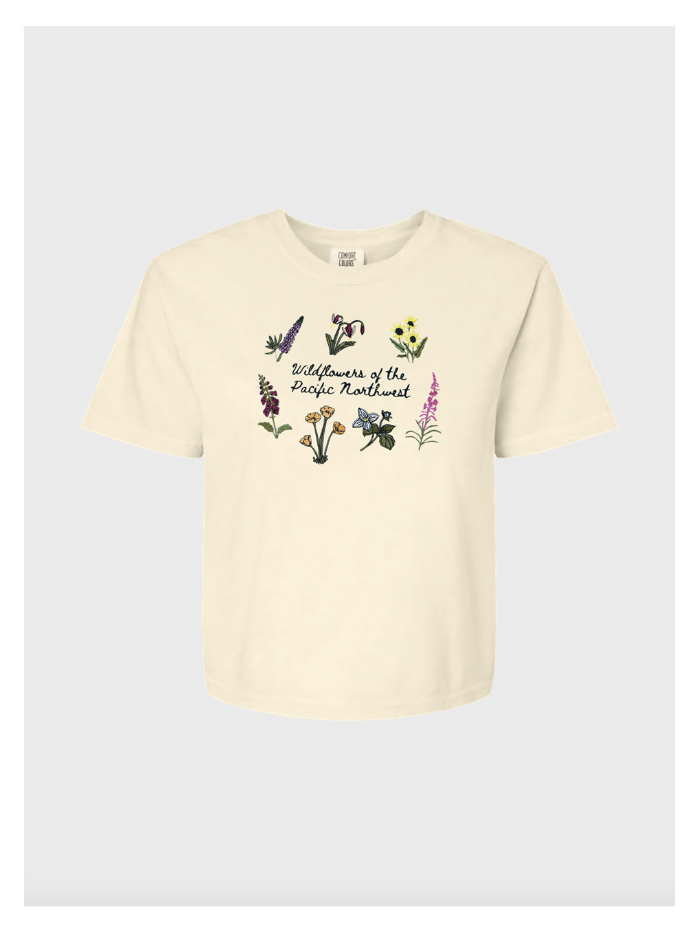 Wildflowers of the Pacific Northwest Embroidered Tshirt