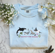 Protect Our Oceans Embroidered Tshirt