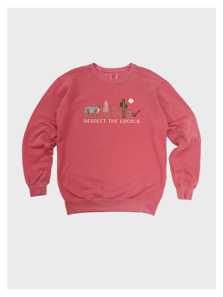 Respect Local Desert Wildlife Embroidered Sweatshirt