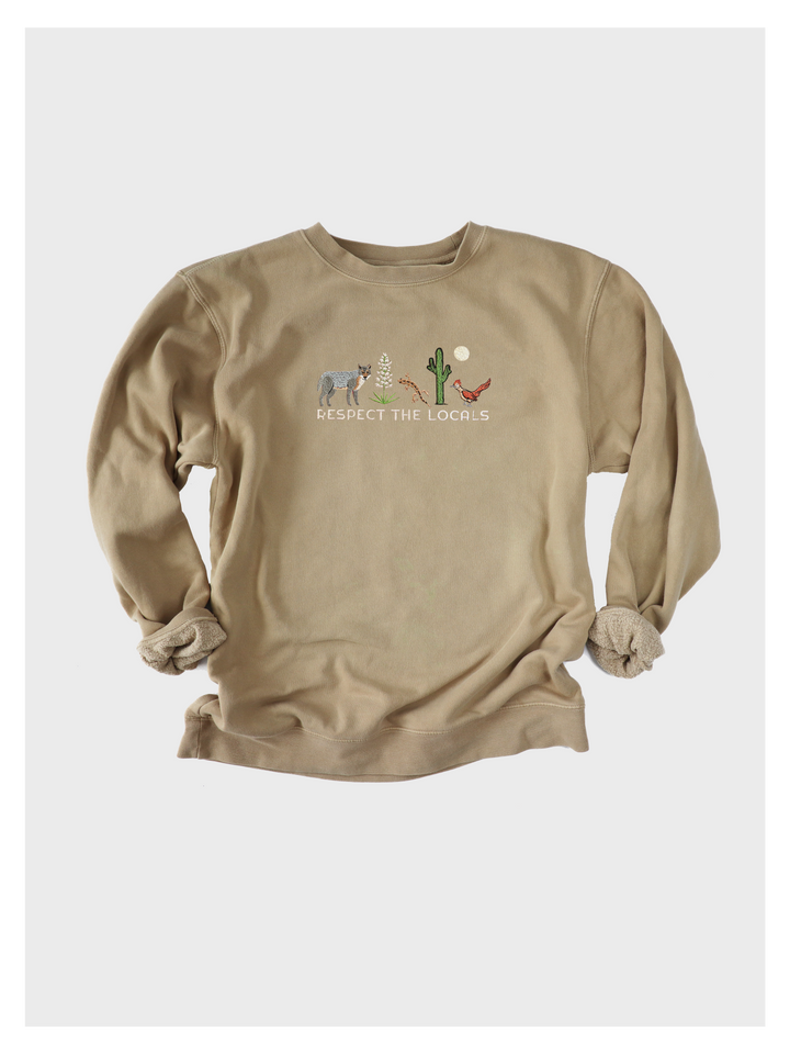 Respect Local Desert Wildlife Embroidered Sweatshirt