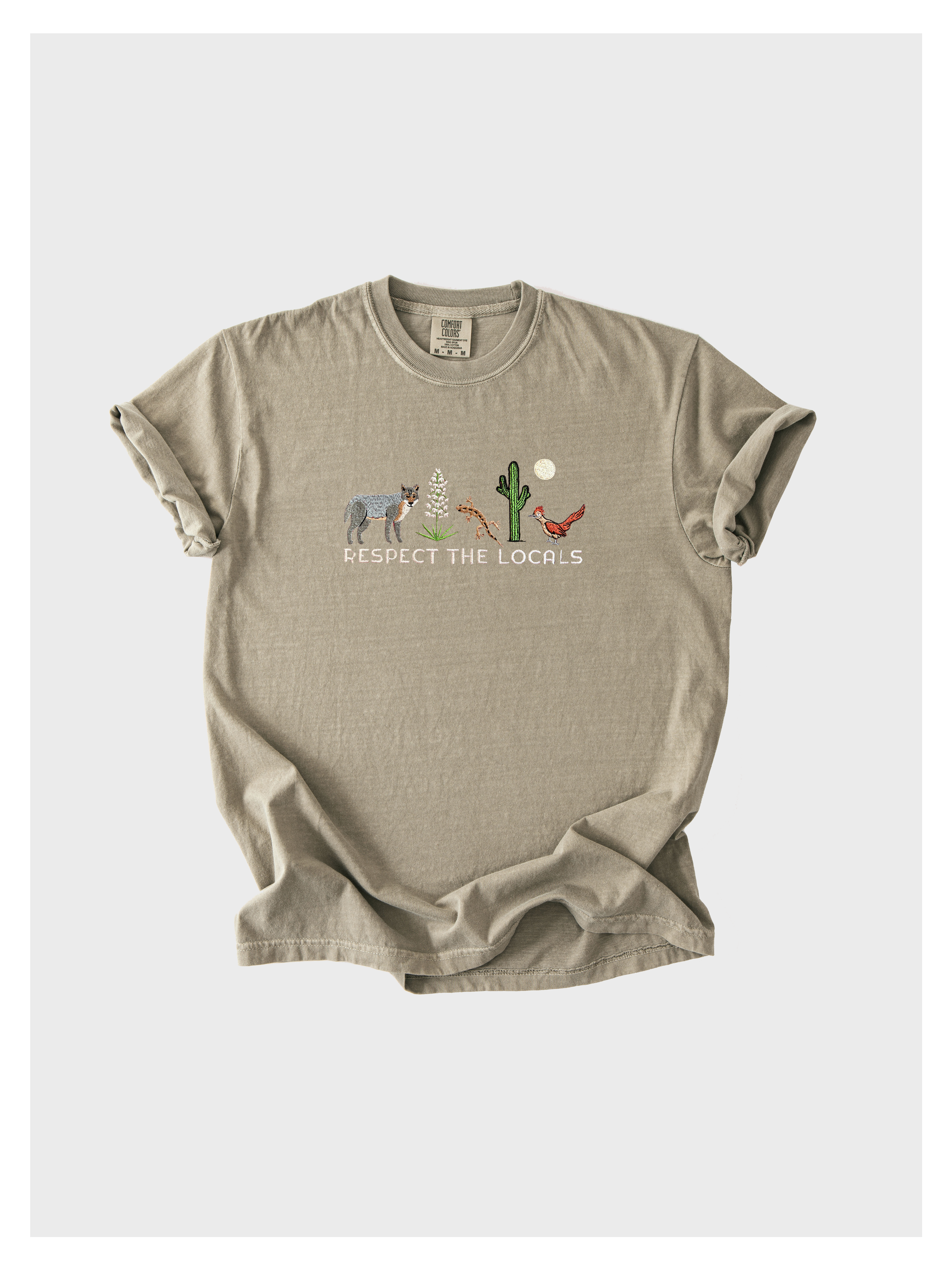Respect Local Desert Wildlife Embroidered Tshirt