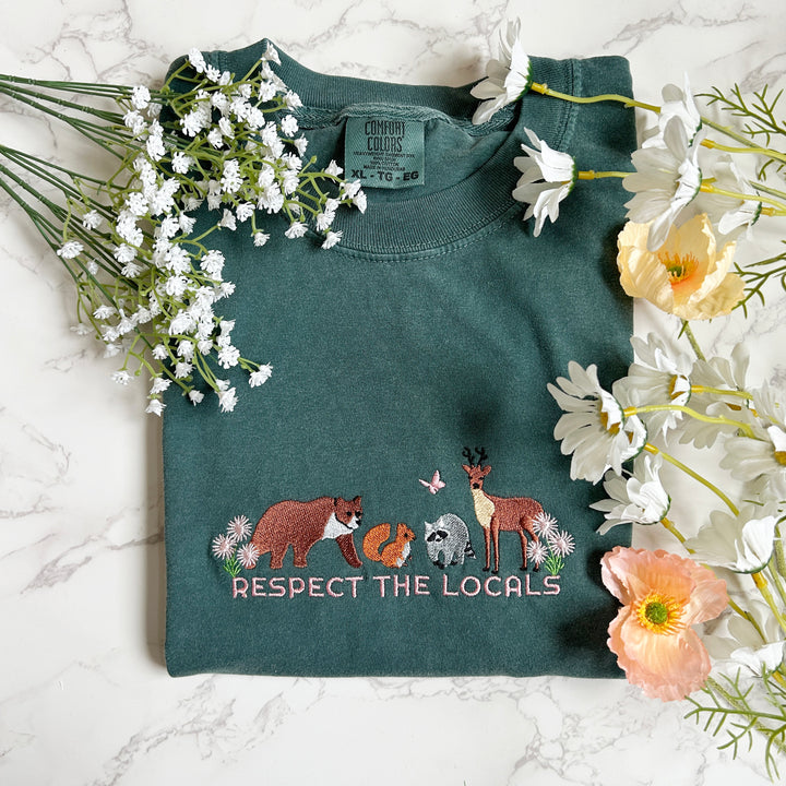 Respect Local Wildlife Embroidered Tshirt