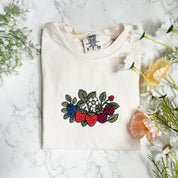 Summer Berry Women's Boxy Embroidered Tshirt