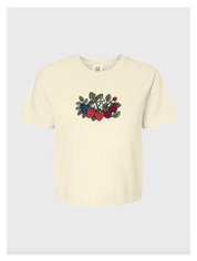 Summer Berry Women's Boxy Embroidered Tshirt