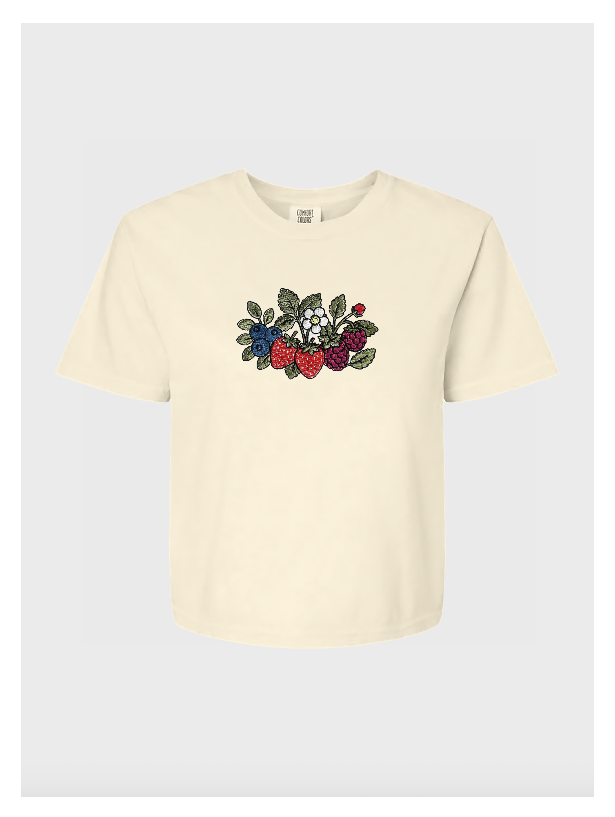Summer Berry Women's Boxy Embroidered Tshirt